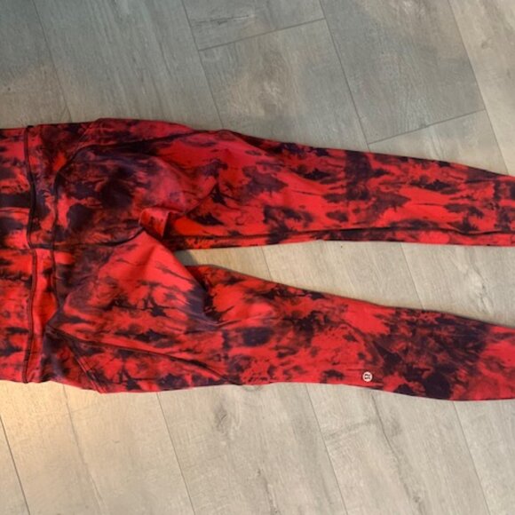 Lululemon Red Patterned Leggings - Picture 2 of 2